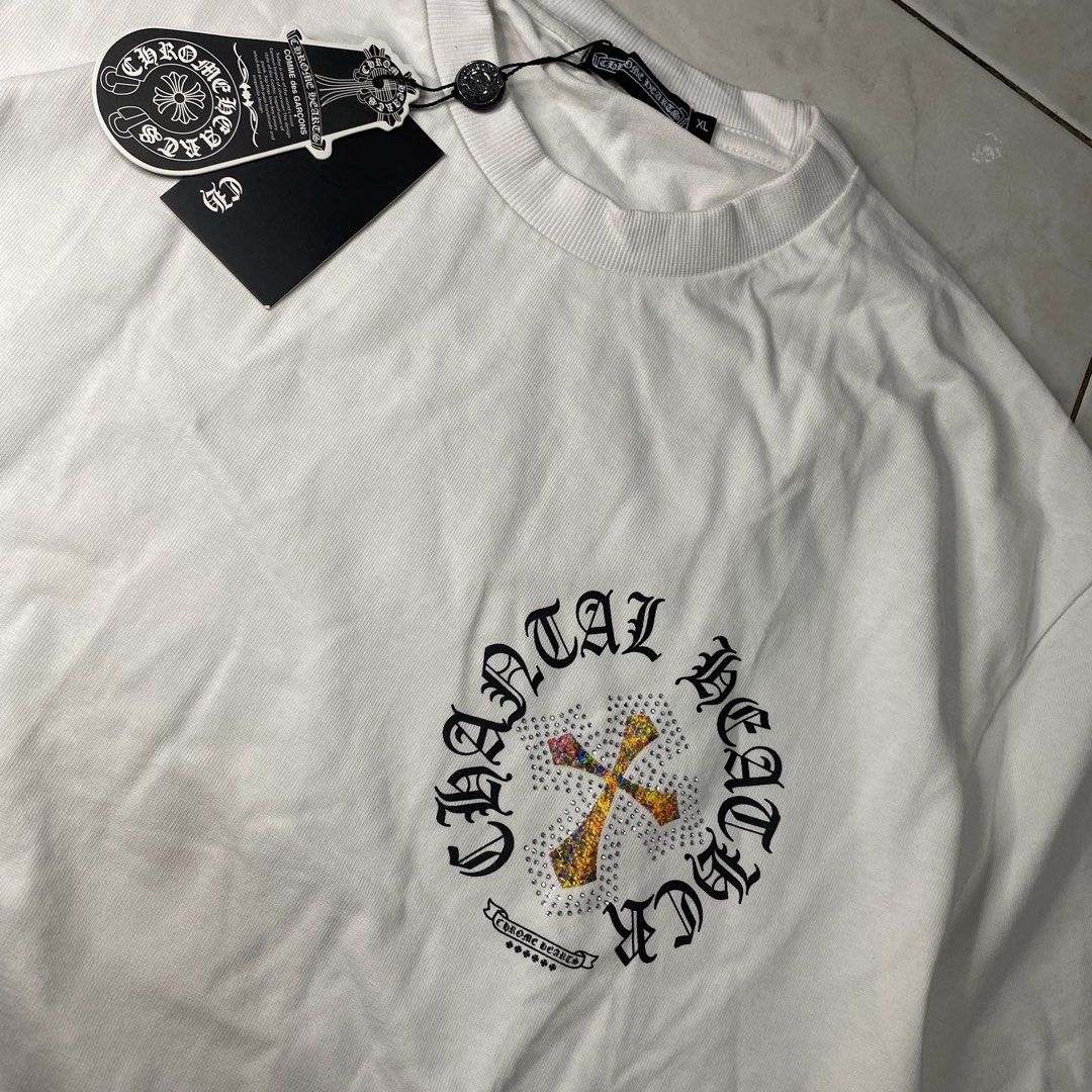 Chrome Hearts Mid Cross (Rhinestones) (Category: Activewear) located in Bacoor. Submitted by fitcart (Listing ID 1463588614, Image 2). Description: Size: XL Dimensions: 22x29 Fabric: Cotton Condition: Good condition Color Rate: 9/10 ₱350 only 📩 Available pa po. If interested, just let me know if you’d like to claim..
