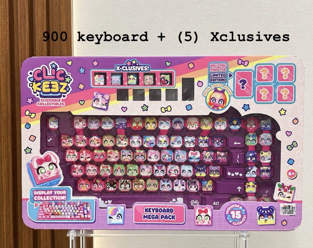 Clickeez Series 1 Keyboard (Category: Designer & Blind Box Toys) located in Manila. Submitted by collectorssspace (Listing ID 1467920168, Image 1). Description: Clickeez Series 1 Pink Keyboard + 5 Xclusives.