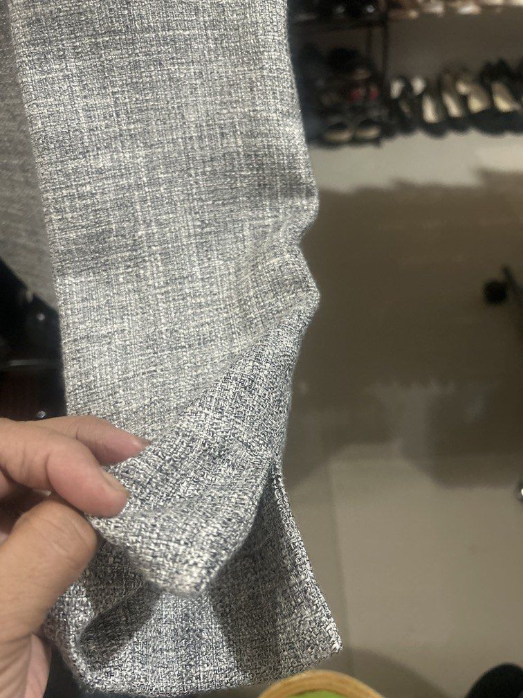 COMME CA ISM (Category: Coats, Jackets and Outerwear) located in Cavite. Submitted by cecitrifthshop (Listing ID 1467901931, Image 2). Description: This item appears to be a gray textured single-button blazer or jacket from the Japanese brand COMME CA ISM (by Five Foxes)..