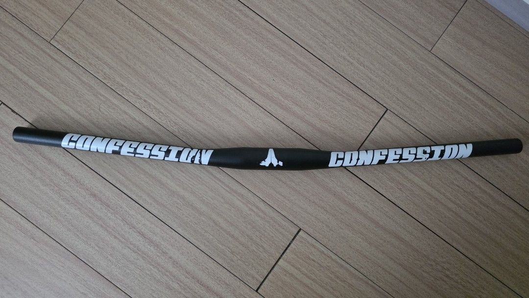 Confession riser (Category: Parts & Accessories) located in Singapore. Submitted by granib (Listing ID 1467927943, Image 2). Description: Confession riser bar Minor scratches and scuffs on the bar ends and lettering Good for trickster build .