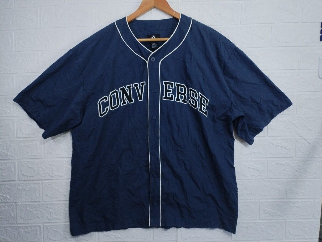 Converse Navy Blue Baseball Jersey Shirt (Category: Activewear) located in Davao. Submitted by salupannino2016-98573 (Listing ID 1467950062, Image 1). Description: CONVERSE BASEBALL SHIRT XL ON TAG WIDTH..24 LENGTH..29 NAVY SLIGHTLY USED 890/FREESHIP TNX ADMIN..☺.