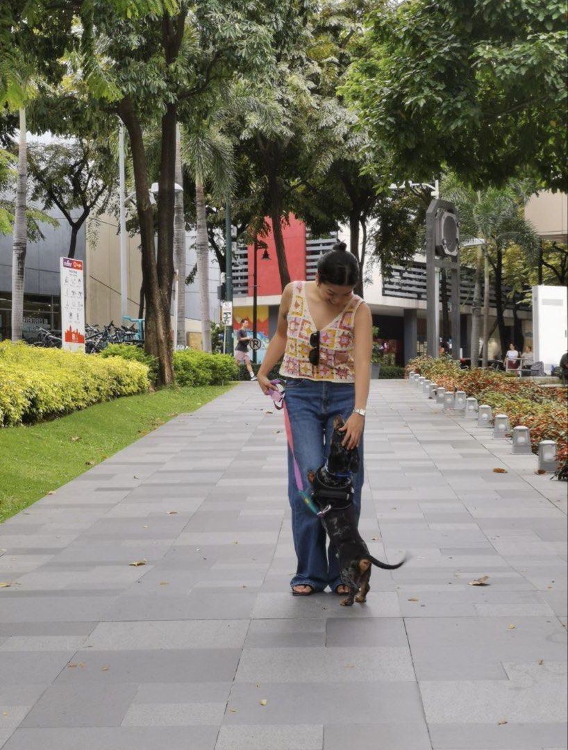 Crochet Granny Square Tank Top (Category: Sleeveless) located in Quezon City. Submitted by prelovedbynxkole (Listing ID 1467884874, Image 3). Description: - Brand: REBELLION - Style: Crochet tank top with colorful granny square pattern - Colors: Cream base with mustard yellow, dusty rose, and lavender patches - Details: V-neckline, sleeveless - Size: M - Condition: Worn once - Perfect for: Casual days out, looks super cute with high-waisted jeans