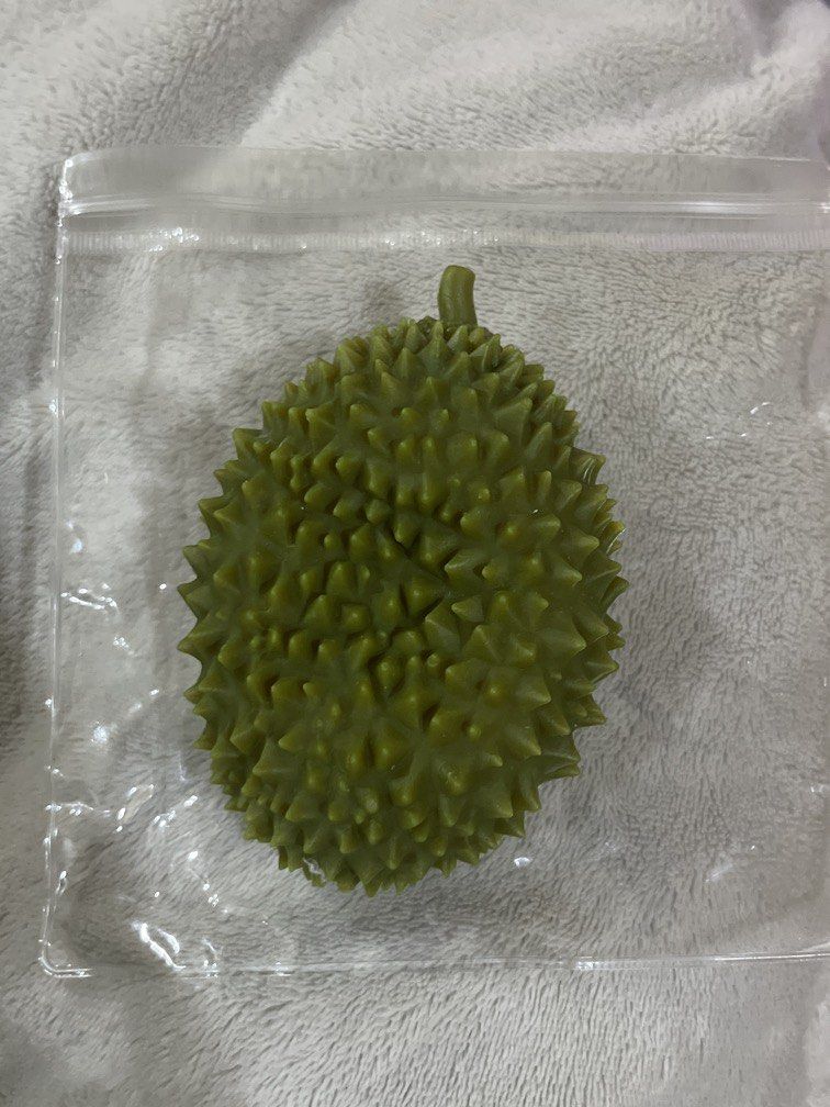 crunchy durian squishy preloved (Category: Kids Toys) located in Manila. Submitted by veeri.yu (Listing ID 1467941955, Image 1). Description: mop gcash mod jnt or lalamove fixed price buyer shoulders sf i ship after payment comes with ziplock bag no major flaws.