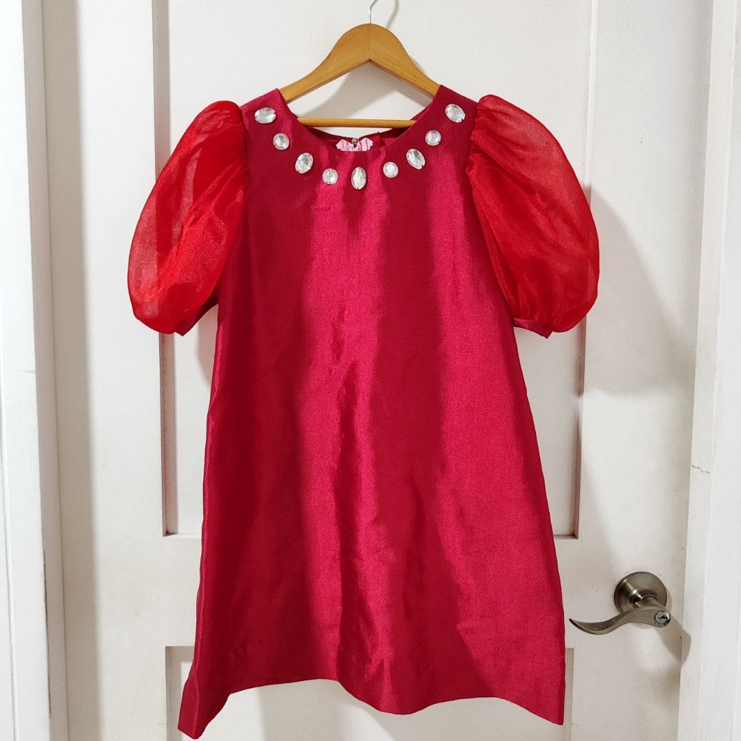 Custom-made Red Puffedsleeve A-line Dress (Category: Babies & Kids Fashion) located in Mandaluyong City. Submitted by itsmeredshoujo (Listing ID 1467916721, Image 1). Description: Custom-made Red Puffedsleeve A-line Dress Still in good Condition (VGUC) Fits 7-19 Yrs old (Slim) - We only Have 1 Stock Per Item - This Is Prelove Clothes So Please Manage Your Expectations - All Items Are In Good Condition Unless Stated - Other Details Are Indicated O