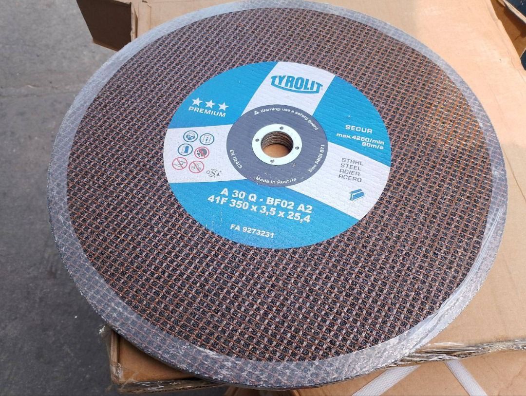 Cut Off Wheel Tyrolit Specs: 14” (Category: Everything Else Others) located in Manila. Submitted by joeyroque09 (Listing ID 1467845123, Image 2). Description: Cut Off Wheel Tyrolit Specs: 14”.