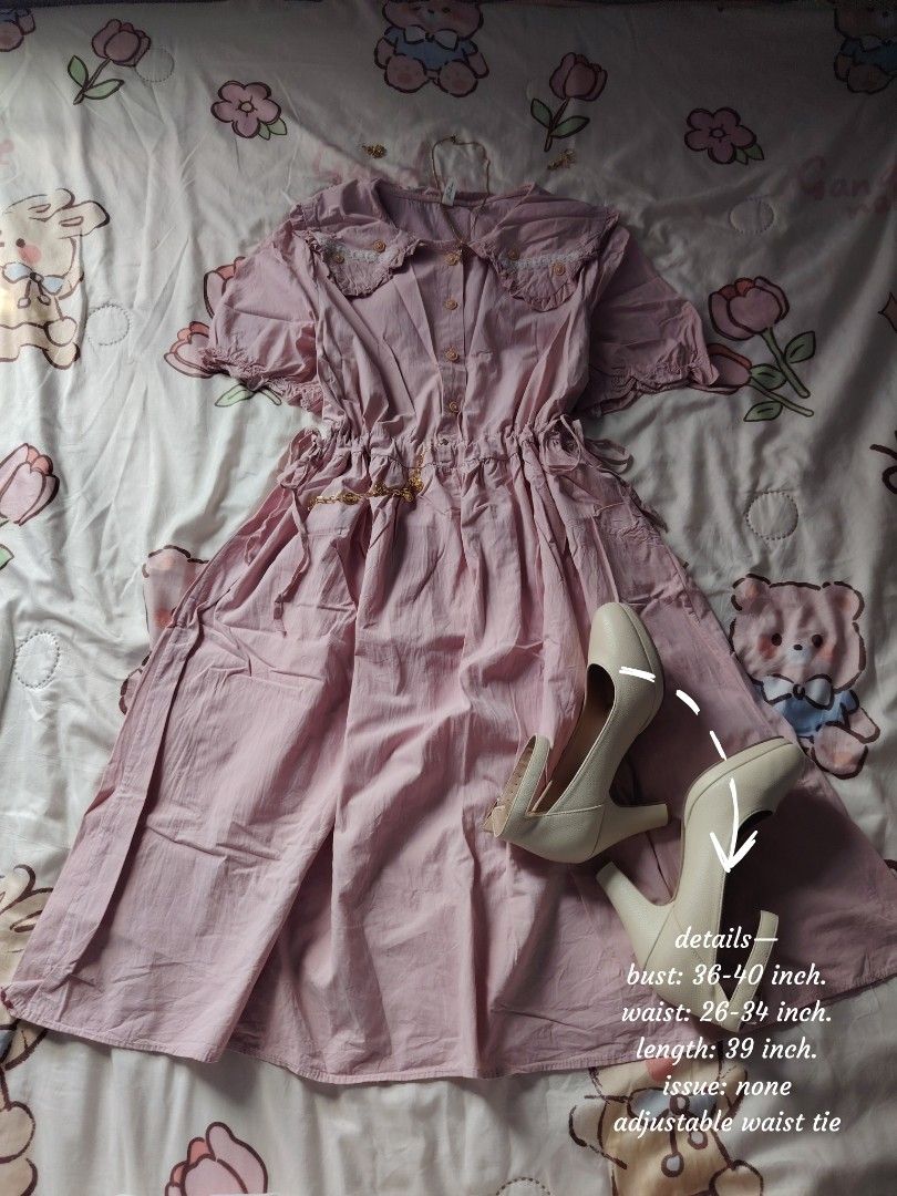 cutesy pink dress 🍥 (Category: Dresses) located in Hermosa. Submitted by lcvelycath (Listing ID 1467883853, Image 2). Description: size: s-l mine: ₱199 bid: ₱+10 lock: ₱399 (shipped) EOB: sunday—october 18, 2026 °. thrifted, pre-loved, or brand new but ready to wear (some aren't bcs i don't have the time to wash them, very sorryy :<) colors may vary due to lightning & quality 𐙚 °. check details before mine joy miners will be posted :> 𐙚 °. pay