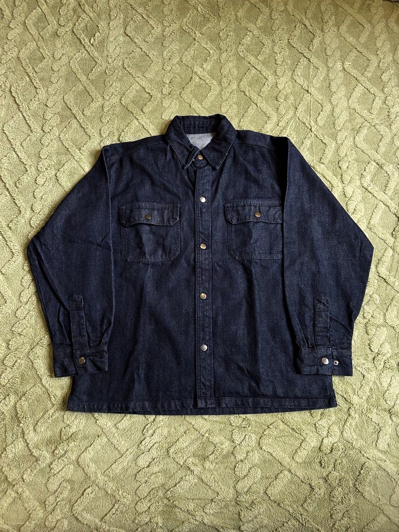 G.U Japanese Hard Denim (Cut tags) (Category: Formal Shirts) located in Quezon City. Submitted by repa_ (Listing ID 1467974458, Image 1). Description: Dm for more info 📍Quezon City .