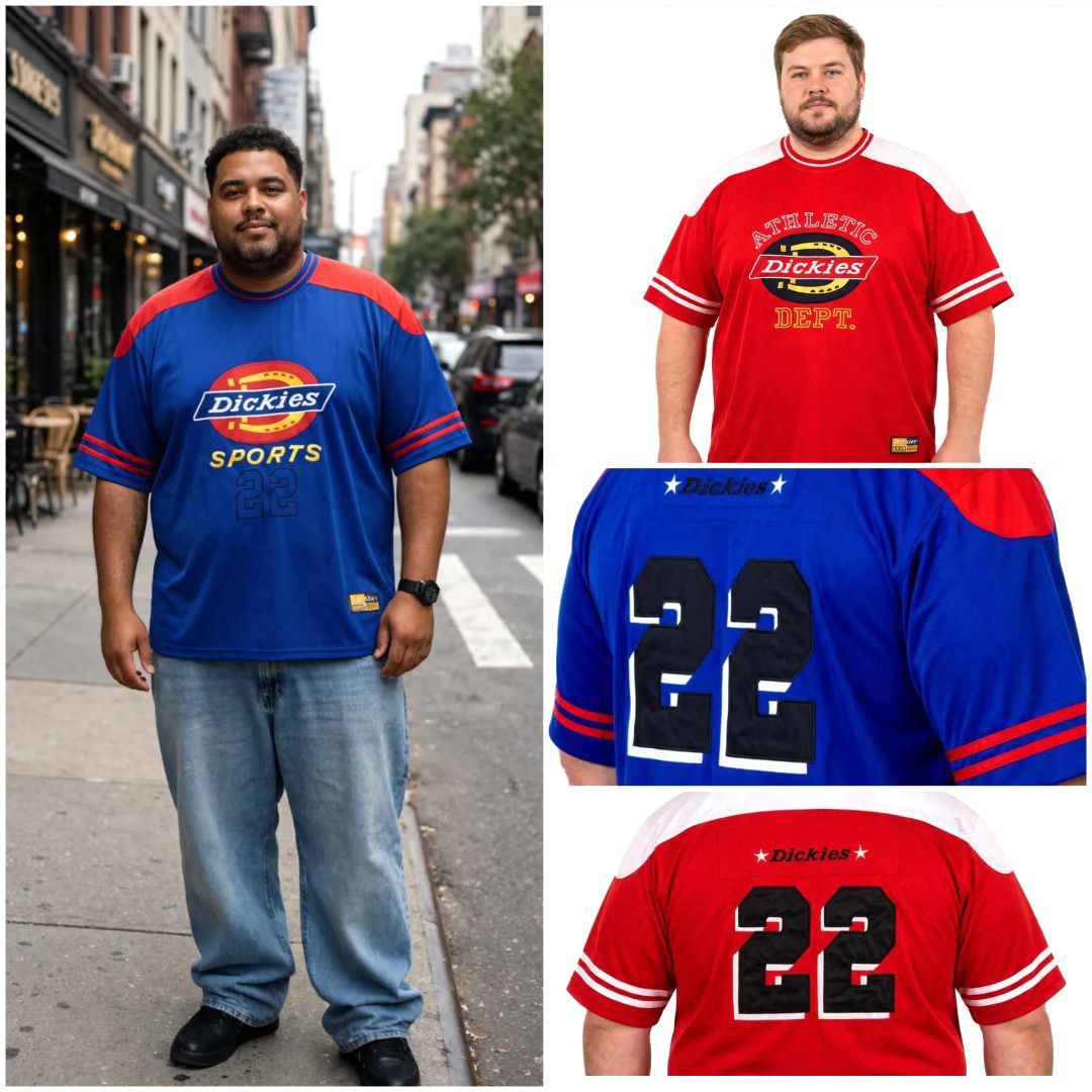 Dickies Jersey for Men (American Sizes) (Category: Activewear) located in Las Pinas. Submitted by apples_here (Listing ID 1467881958, Image 1). Description: *🔥 DICKIES ATHLETIC DEPT. OVERSIZED JERSEY - BRAND NEW (SALE - With Minor Flaws)* *Available: 🔴 Red / 🔵 Blue | Sizes: US M - XL ONLY* *Available Stocks:* 🔴 Red: M / L / XL 🔵 Blue: M / L / XL Y2K Oversized Jersey - Malaki ang print, pang streetwear! *DETAILS:* - Design: ATHLETIC (white ou