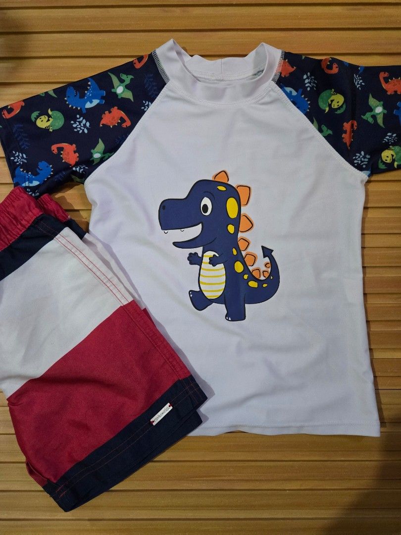 DINO Swimming Top and Imported Shorts (Category: Babies & Kids Fashion) located in Paranaque City. Submitted by houseofjacob (Listing ID 1467924005, Image 1). Description: 👕 **Fits ages 3–4 years old**, depending on your little one’s size. Short bought in US. Selling my son’s outgrown clothes, mostly purchased from malls and abroad. These clothes still have lots of love to give and are ready for their next little owners! 🥰❤️ 🎁 **A Little Love 