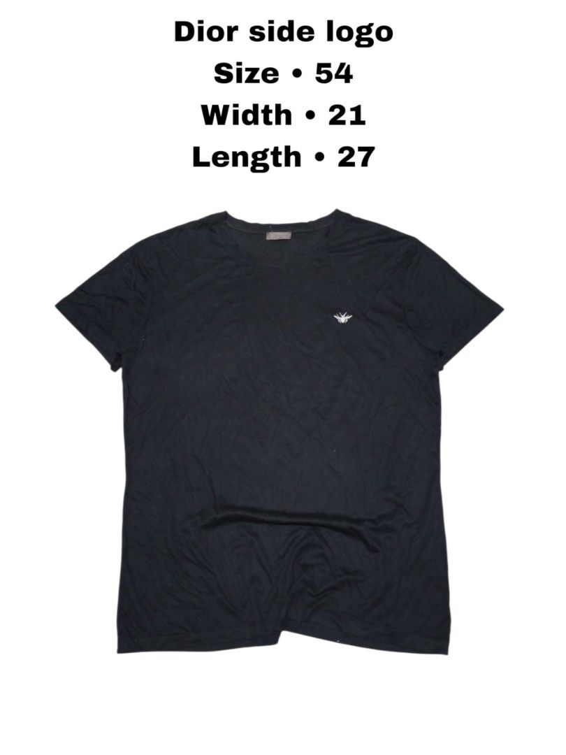 Dior tee side logo (Category: Luxury Apparel) located in Manila. Submitted by _t20hrift (Listing ID 1467988505, Image 1). Description: Dior tee side logo size • 54 21 | 27 Dimension.