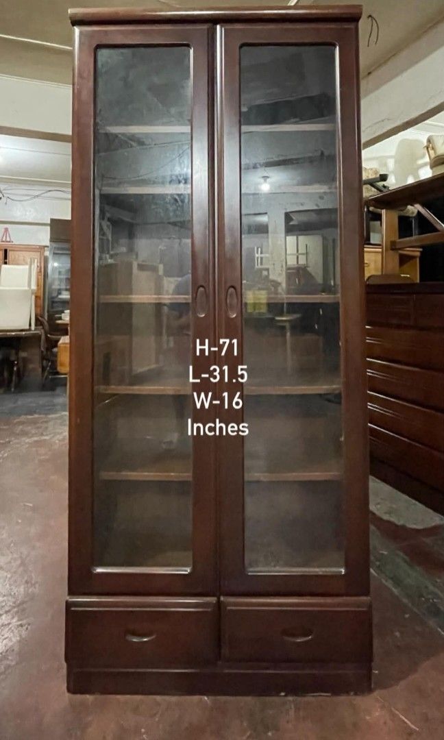 Display Storage Cabinet Platera Bookcase with Bottom Drawers (Category: Shelves, Cabinets & Racks) located in Quezon City. Submitted by dannikkishoppe2 (Listing ID 1467932063, Image 2). Description: Display Storage Cabinet Platera Bookcase with Bottom Drawers ‼️₱9500‼️ Please manage your expectations as there might be minimal flaws. Color may vary due to lighting, it may appear darker or lighter in person. Check photos first before buying. Please