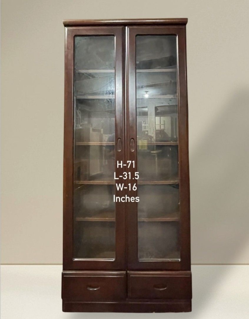 Display Storage Cabinet Platera Bookcase with Bottom Drawers (Category: Shelves, Cabinets & Racks) located in Quezon City. Submitted by dannikkishoppe2 (Listing ID 1467932063, Image 1). Description: Display Storage Cabinet Platera Bookcase with Bottom Drawers ‼️₱9500‼️ Please manage your expectations as there might be minimal flaws. Color may vary due to lighting, it may appear darker or lighter in person. Check photos first before buying. Please