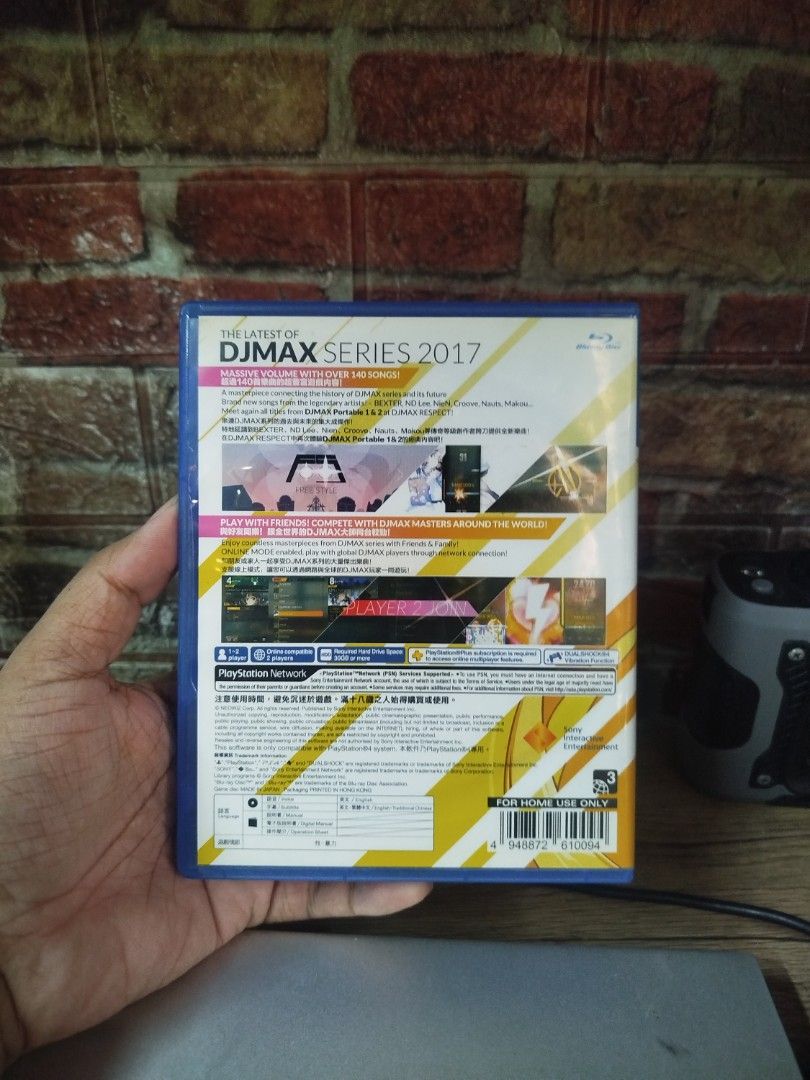 DJMax Respect PS4 Game (Category: PlayStation) located in Binan City. Submitted by pumpkiiin02 (Listing ID 1467905392, Image 2). Description: - Platform: PlayStation 4 (PS4) - Game: DJMax Respect - Content: Over 140 songs (includes classic tracks from DJMax Portable 1 & 2 + new music) - Inclusions: Original case and disc - Condition: Works great / Tested.
