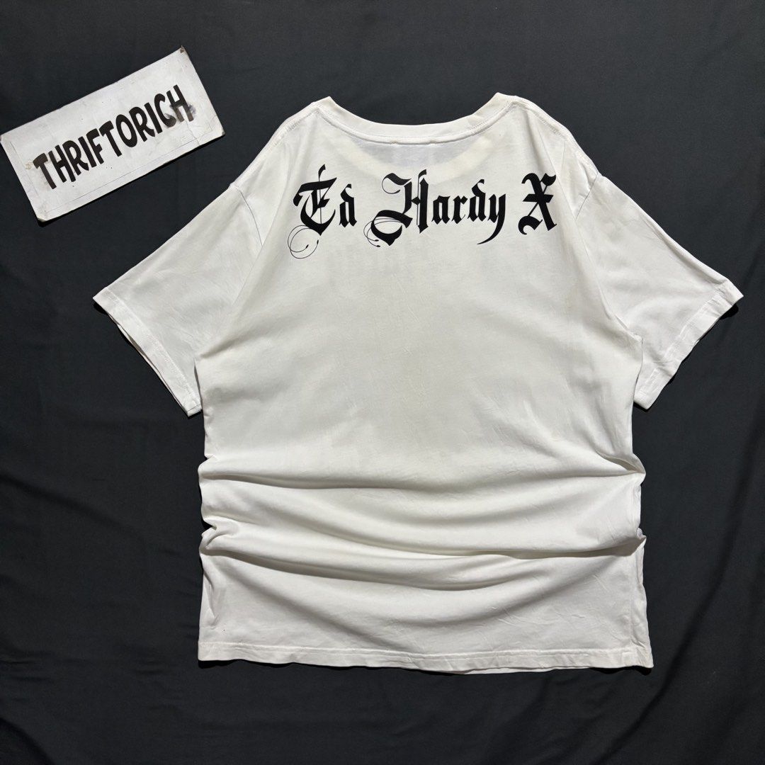 ED HARDY WHITE SHIRT (Category: Tshirts & Polo Shirts ) located in Taytay. Submitted by dwinsapparel (Listing ID 1467940778, Image 2). Description: ED HARDY WHITE SHIRT W-22.5 L-29 EXCELLENT CONDITION NEED WASH COMPLETE TAGS.