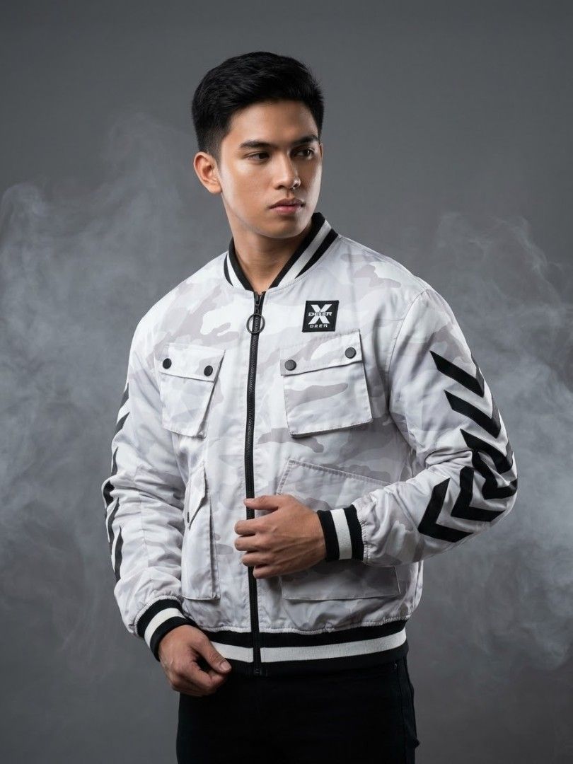EdHardy tiger camo bomber jacket (Category: Coats, Jackets and Outerwear) located in Quezon City. Submitted by wgapparel (Listing ID 1468015138, Image 2). Description: 📌 available 22.5 x 25 W/L ( small on tag ) pasok ng Large Excellent condition Complete tags Color rate 10/10 Minimal, check last two pics Solid nito bihira. Panalo 💰 Mine 1280 * Color may vary due to lighting * Always check posted pics for details * DM for any concerns about the 
