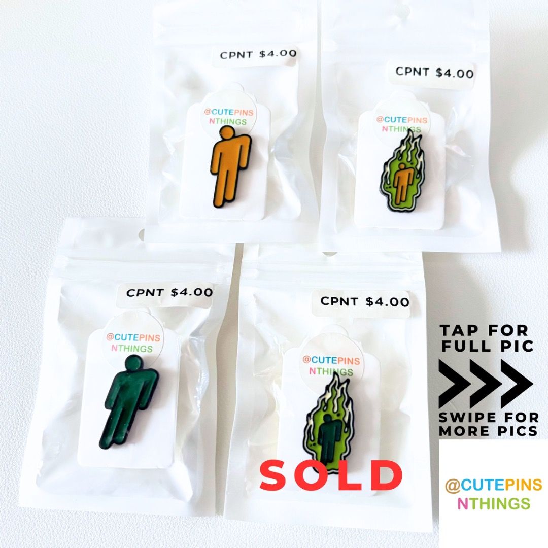 Billie Eilish logo - Blohsh Enamel Pins - purchase directly at CO PLAY ...