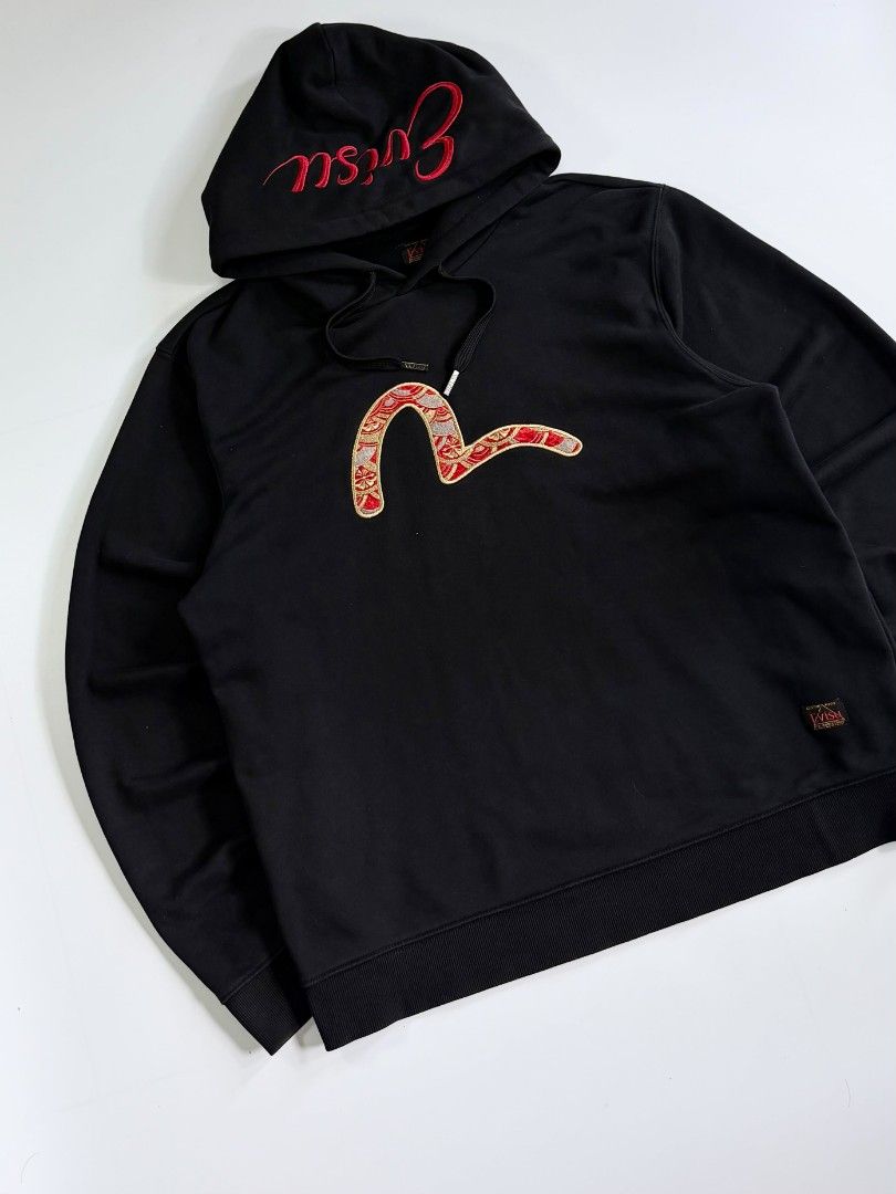 Evisu Heritage Scale Pattern Seagull Embroidery Hoodie (Category: Coats, Jackets and Outerwear) located in Manila. Submitted by curated_premium (Listing ID 1468008972, Image 3). Description: brandnew condition 10/10 color rate 10/10 condition size xl 23 width 28 length no issue.