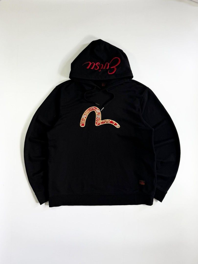 Evisu Heritage Scale Pattern Seagull Embroidery Hoodie (Category: Coats, Jackets and Outerwear) located in Manila. Submitted by curated_premium (Listing ID 1468008972, Image 1). Description: brandnew condition 10/10 color rate 10/10 condition size xl 23 width 28 length no issue.
