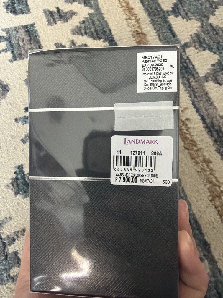 Explorer MONTBLANC (Category: Fragrance & Deodorants) located in Batangas. Submitted by prettybaby0128 (Listing ID 1467850602, Image 2). Description: Brand new sealed with price tag!.