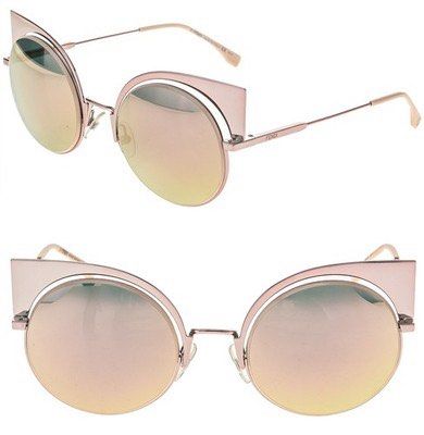 Fendi EyeShine cat-eye sunglasses (Category: Sunglasses & Eyewear) located in Quezon City. Submitted by rose.g (Listing ID 1467896009, Image 1). Description: Brand New Fendi EyeShine cat-eye sunglasses Color Code: Pink Mirror / Rose Gold Complete set 📍Katipunan QC.