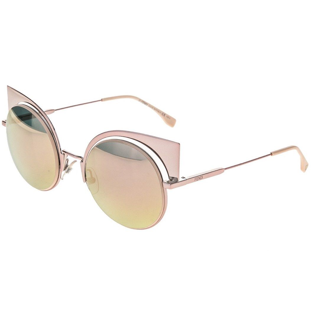 Fendi EyeShine cat-eye sunglasses (Category: Sunglasses & Eyewear) located in Quezon City. Submitted by rose.g (Listing ID 1467896009, Image 2). Description: Brand New Fendi EyeShine cat-eye sunglasses Color Code: Pink Mirror / Rose Gold Complete set 📍Katipunan QC.