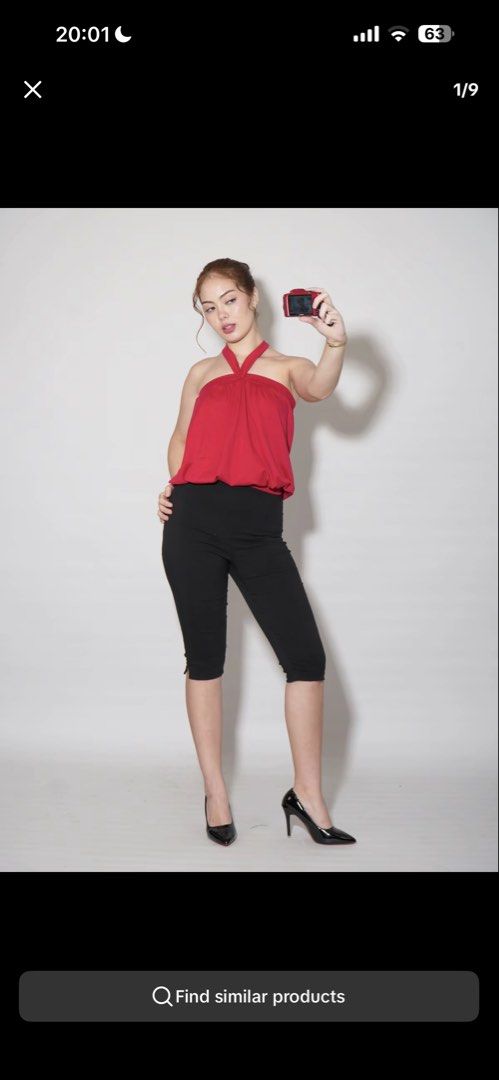 FHILAR Capri Pants in Black (Category: Other Bottoms) located in Dasmarinas. Submitted by littleczarmer (Listing ID 1467960115, Image 1). Description: - Size: M-L - never used - Fit: Straight leg cut - Waistband: Elastic for all-day comfort .