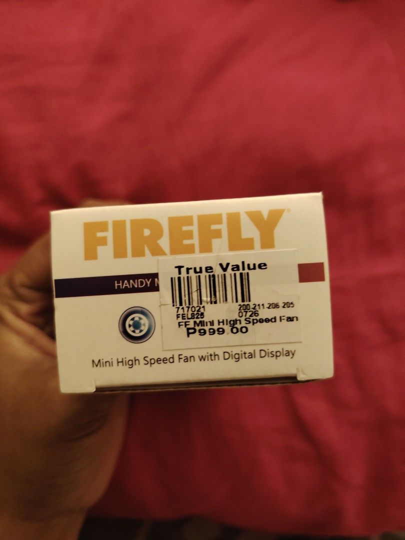 Firefly mini fan (Category: Fans) located in Mandaluyong City. Submitted by twovv (Listing ID 1468053409, Image 2). Description: Brand new Sealed.