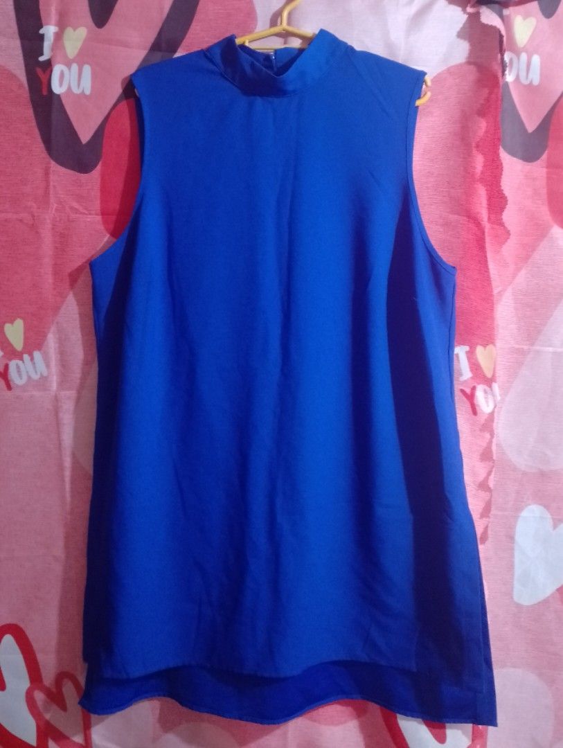 Flowy Blue Dress (Category: Sleeveless) located in Manila. Submitted by nievesolanna (Listing ID 1467933811, Image 1). Description: never been used. complete buttons sa likod. presko ang fabric. 80 pesos LOC: SAMPALOC, MANILA.