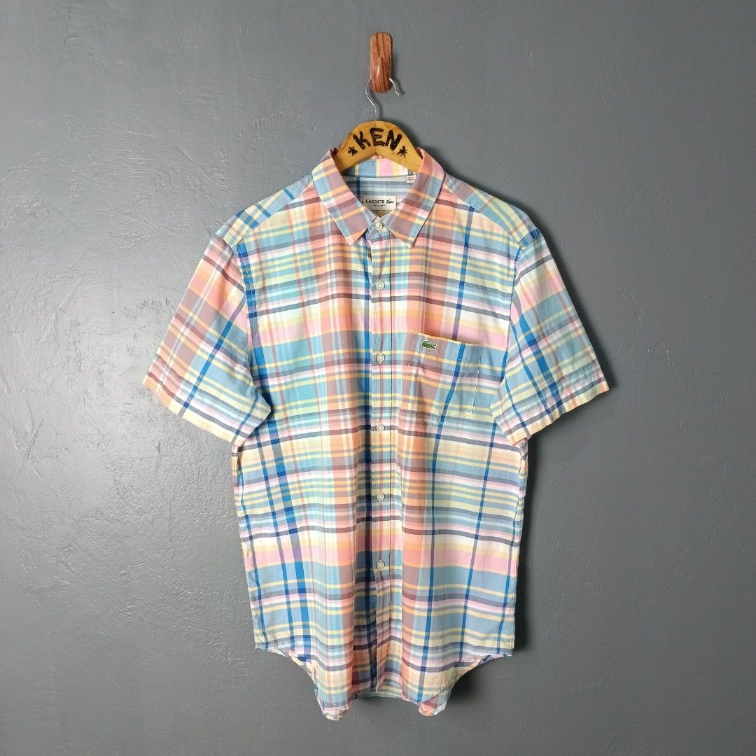 For Men - Lacoste (Category: Tshirts & Polo Shirts ) located in Bacolod City. Submitted by drop.ph (Listing ID 1467919908, Image 1). Description: Lacoste - Check Shirt Authentic *Size L - 22.5x29.5 *Excellent *No Flaws *Price: 1,200php *Add SF if outside Bacolod City .