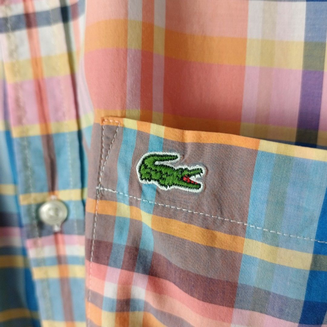 For Men - Lacoste (Category: Tshirts & Polo Shirts ) located in Bacolod City. Submitted by drop.ph (Listing ID 1467919908, Image 3). Description: Lacoste - Check Shirt Authentic *Size L - 22.5x29.5 *Excellent *No Flaws *Price: 1,200php *Add SF if outside Bacolod City .