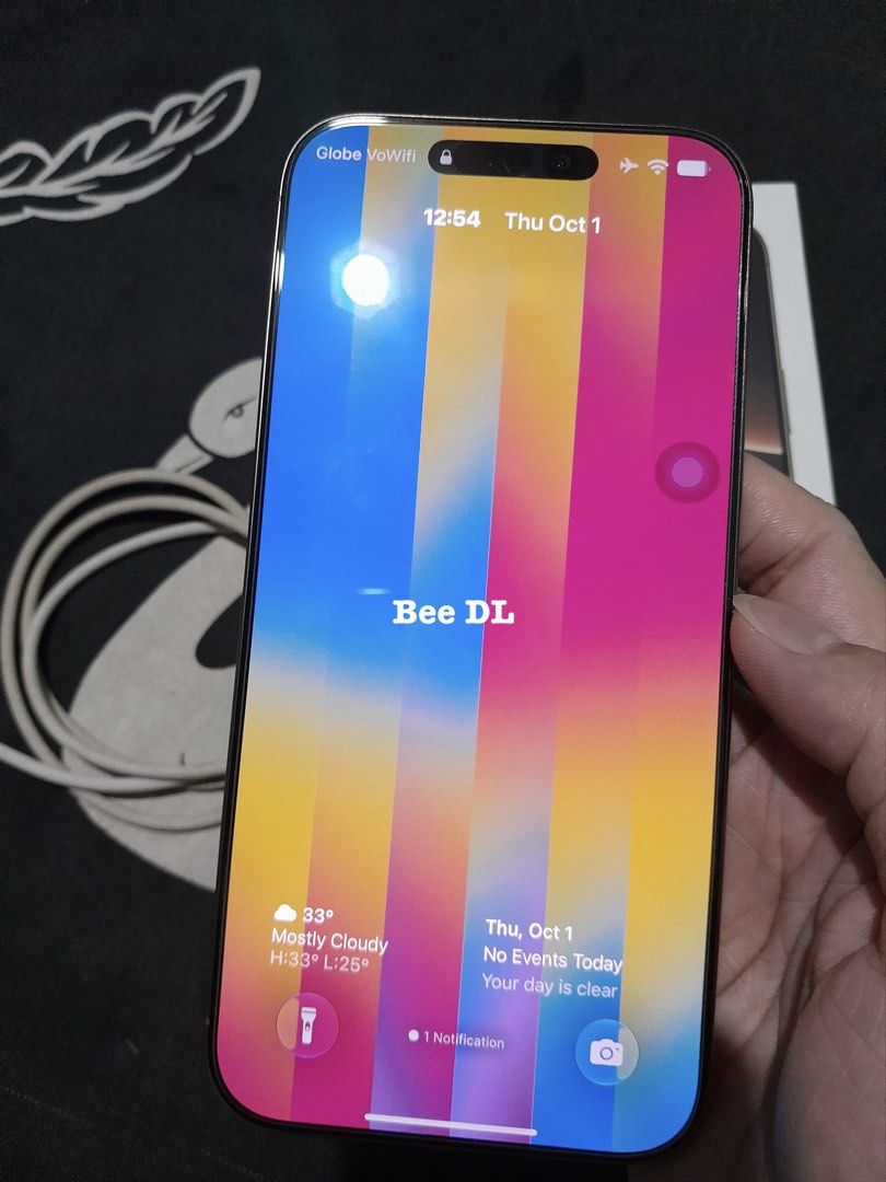For Sale iPhone 16 Pro Max (Category: iPhone 16 Series) located in Dasmarinas. Submitted by _beeee (Listing ID 1468027491, Image 2). Description: iPhone 16 Pro Max 256 gb Desert Titanium Inclusion: Unit Box same imei Type C to Type C cable.