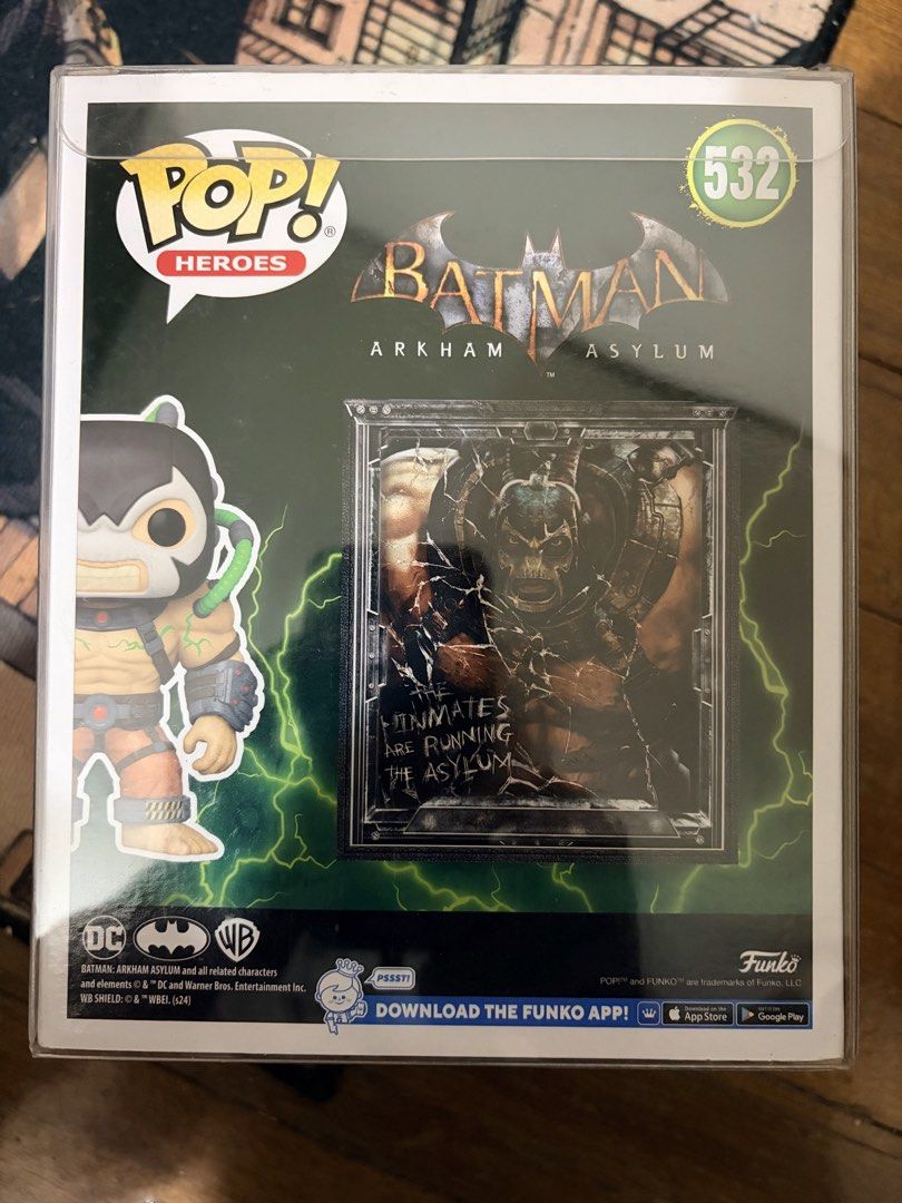 Funko POP Batman Arkham Asylum Bane (Category: Action & Battle Toys) located in Makati City. Submitted by pogtoyz (Listing ID 1467912397, Image 2). Description: - 100% Original/ Authentic - Condition: MISB; RFS: Unload to RELOAD - Available while post is ACTIVE Meet ups at the ff areas: - QC Munoz/ Tomas Morato/ Makati - Others, let's discuss Available shipping options charged to buyer. - Grab/ Lalamove - JRS/ LBC No last price inquiries please. 
