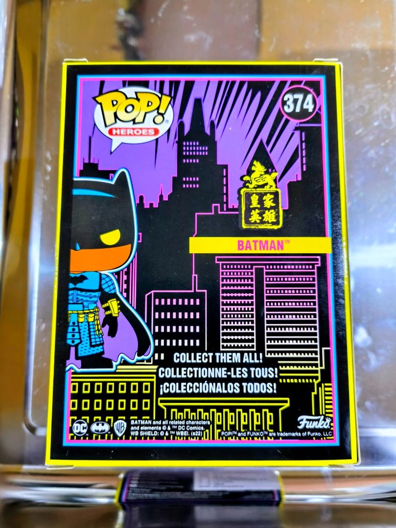 Funko Pop! Batman Limited Edition Fluorescent Black Collectible Vinyl ...