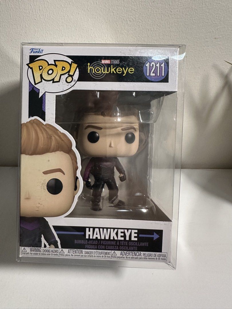 Funko Pop Marvel Hawkeye 1211 Vinyl Figure (Category: Figurines & Statues) located in Cabanatuan. Submitted by s.kit.27 (Listing ID 1468020353, Image 1). Description: - Item: Hawkeye Vinyl Figure (#1211, Disney Plus series) - Condition: Clean box with minor shelf wear - Inclusion: Comes with original window box and free plastic protector case - Perfect for Marvel fans and Funko collectors - Trusted Carousell seller, message for inquiries or fast 