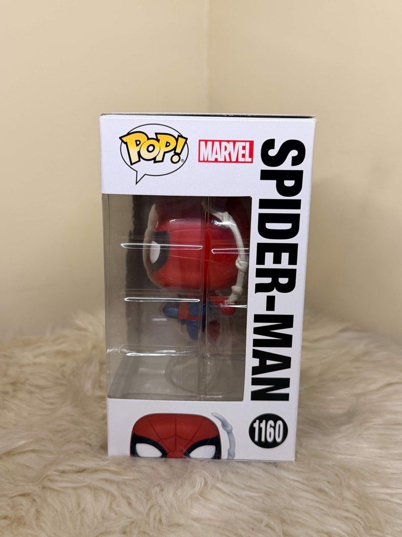 Funko Pop Marvel Spider-Man No Way Home 1160 (Category: Designer & Blind Box Toys) located in Manila. Submitted by shoptoji (Listing ID 1467979015, Image 3). Description: -BIB nilabas lang once -with free box protector - Funko Pop! Marvel Studios: Spider-Man: No Way Home (#1160) - Dynamic action pose featuring web effects - Includes original packaging with clear plastic display window - Official Marvel merchandise - Condition: Brand new in box / 