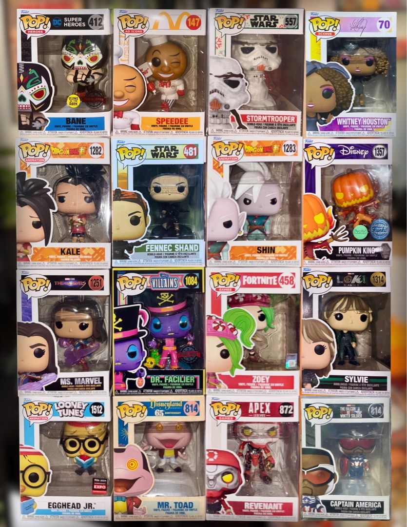 FUNKO POP RUSH SALE! ✮⋆˙ (Category: Designer & Blind Box Toys) located in Manila. Submitted by iyaccoe (Listing ID 1465865404, Image 1). Description: FUNKO POP RUSH SALE! ✮⋆˙ 𖦹 OPEN FOR TAKE ALL OFFER — PM your price! ༘⋆ 🏷 Price Each: ₱250 – ₱600 ╰┈➤ Add 35 for protector case (Optional) ❀ No issues & Good condition ⤿ Mariah Carey (#15) – ₱600 ⤿ Halloween-Michael Myers (#14) – ₱600 ⤿ Sinister Six: Kraven the Hunter (#1018) – ₱500 ⤿ 1950’s Wanda 