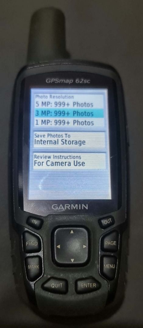 Garmin GPSMAP 62sc Handheld GPS (Category: Hiking & Camping) located in Bayugan. Submitted by john_daniels (Listing ID 1467937432, Image 3). Description: Selling a reliable, fully functional Garmin GPSMAP 62sc. This is the upgraded "sc" model featuring a built-in 5MP autofocus camera with auto-geotagging, 3-axis tilt-compensated compass, and barometric altimeter. Perfect for hiking, surveying, 4x4 off-roading, and geocaching here in the Philippin
