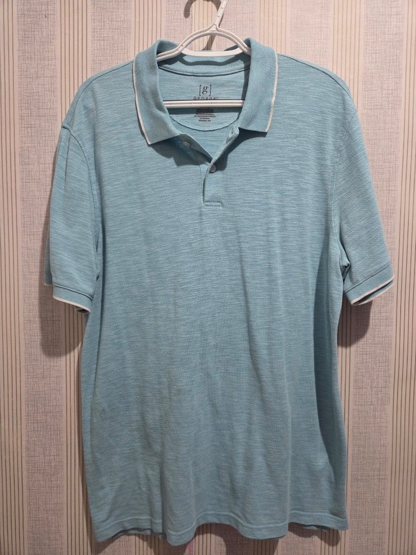 George Light Blue Polo Shirt Large (Category: Tshirts & Polo Shirts ) located in Dasmarinas. Submitted by youngdeer-bdc6 (Listing ID 1468050071, Image 1). Description: Selling my George Polo Shirt - Color: Light Blue - Size: L (Fits like XL) Measurements (Actual): Chest Width: 23 in Shirt Length: 30 in Sleeve Length: 10 in Shoulder Width: 20 in Issues: None RFS: Decluttering Price: 200 MOP: Gcash, Bank Transfer.