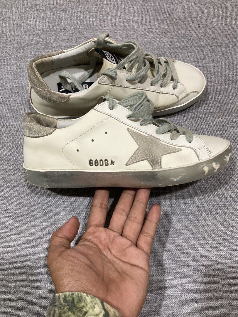 GGDB Super Star White Double Silver (Category: Sneakers) located in Zamboanga. Submitted by deensthrifting (Listing ID 1467993711, Image 3). Description: GGDB SUPER STAR WHITE DOUBLE SILVER SIZE 37 Very good condition Issue: dikitan .