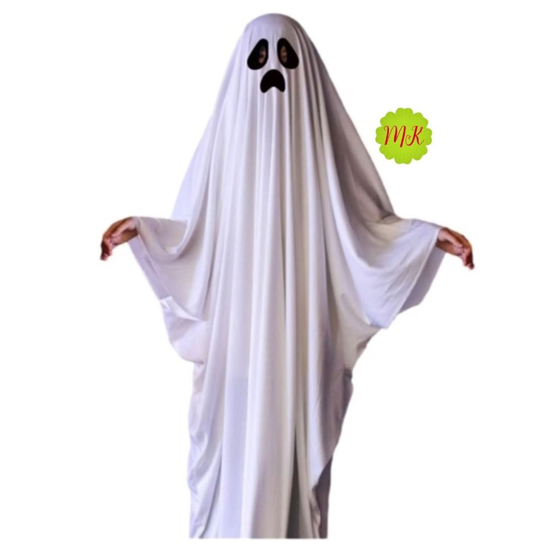 Ghost Costume with Pumpkin (Category: Kids Wardrobes & Storage) located in Manila. Submitted by yannieshop (Listing ID 1467857289, Image 1). Description: ₱450/SET - 160cm ₱430/SET - 130cm GHOST COSTUME w/ PUMPKIN ☺️We are now accepting orders for shipping! 📦 For far locations – items can be shipped via courier. 🛵 For nearby areas – any rider (Grab, Lalamove, etc.) can be used for faster delivery..