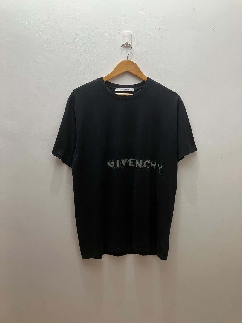 Givenchy Distressed Spellout Shirt (Category: Tshirts & Polo Shirts ) located in Manila. Submitted by soflyapparel77 (Listing ID 1467976501, Image 1). Description: Authentic Dm for more details.