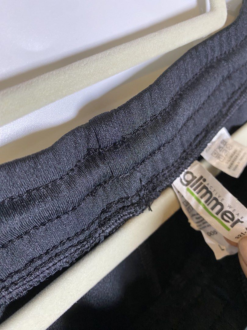 Glimmer activewear dark gray size L (Category: Activewear) located in Makati City. Submitted by indaysukaycloset (Listing ID 1467890045, Image 3). Description: Glimmer Active Wear dark gray Pants - Size L Details: - Brand: Glimmer Active Wear - Size on tag: L (fits M-L) - Color: dark gray - Condition: Good condition , no flaws - Fabric: Dri-fit, soft & comfy, light Measurements (please check): Waist: (garterized + drawstring) Length: pm if need .