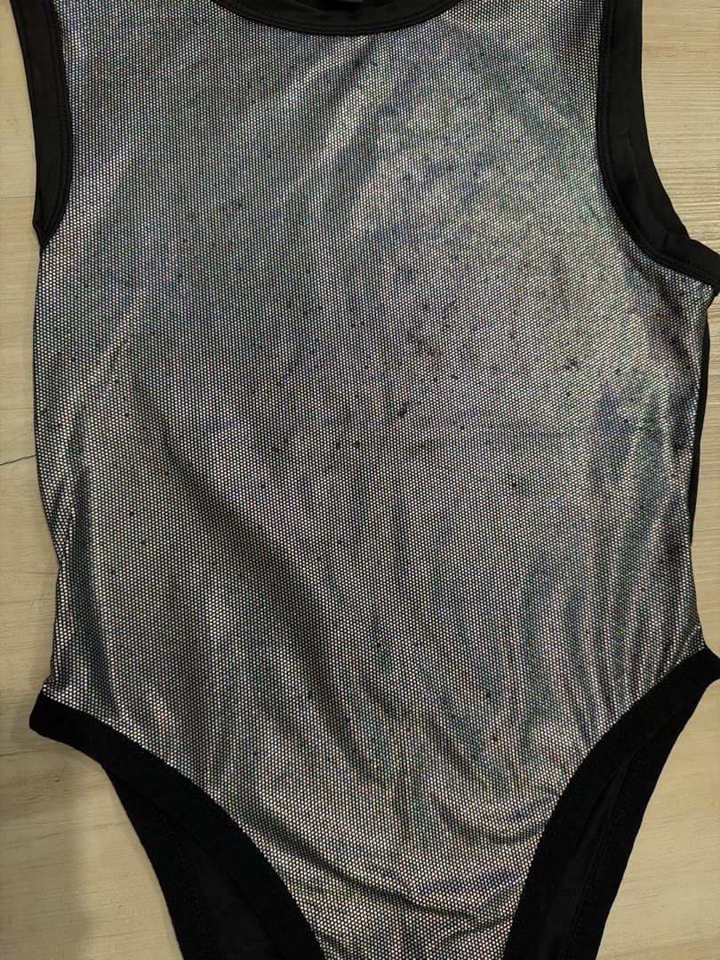 Glitter Mesh Sleeveless Bodysuit (Category: Sleeveless) located in Manila. Submitted by _____car0usell (Listing ID 1467957260, Image 2). Description: used once only.