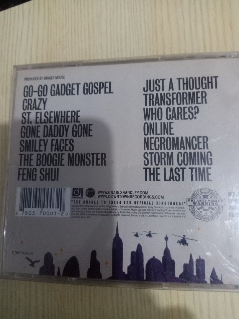Gnarls Barkley (Category: CDs & DVDs) located in Las Pinas. Submitted by the_recycle_shop (Listing ID 1468036438, Image 2). Description: Original good working condition.