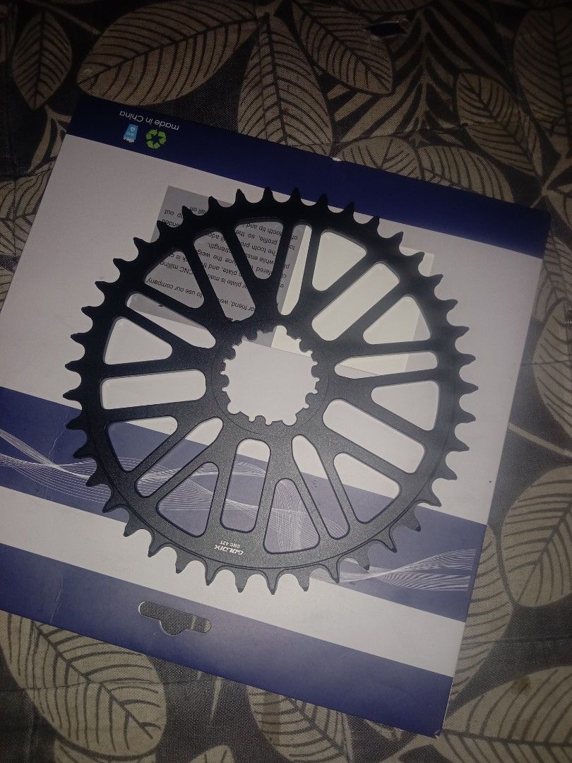 Goldix CNC 42T Chainring Black (Category: Bicycles) located in Bulacan. Submitted by krt_dnl (Listing ID 1467841940, Image 2). Description: Fs Rush presyong pamigay na lang Good as Brand new Goldix CNC 42t Chainring for only 700₱ pm 💬 pref Code of payment Cash willing to public meet up📍 - Item: Black Goldix Chainring - Teeth: 42T setup - Material: CNC milled aluminum with lightweight cutouts - Mount: Standard direct mount pattern - Condition: B