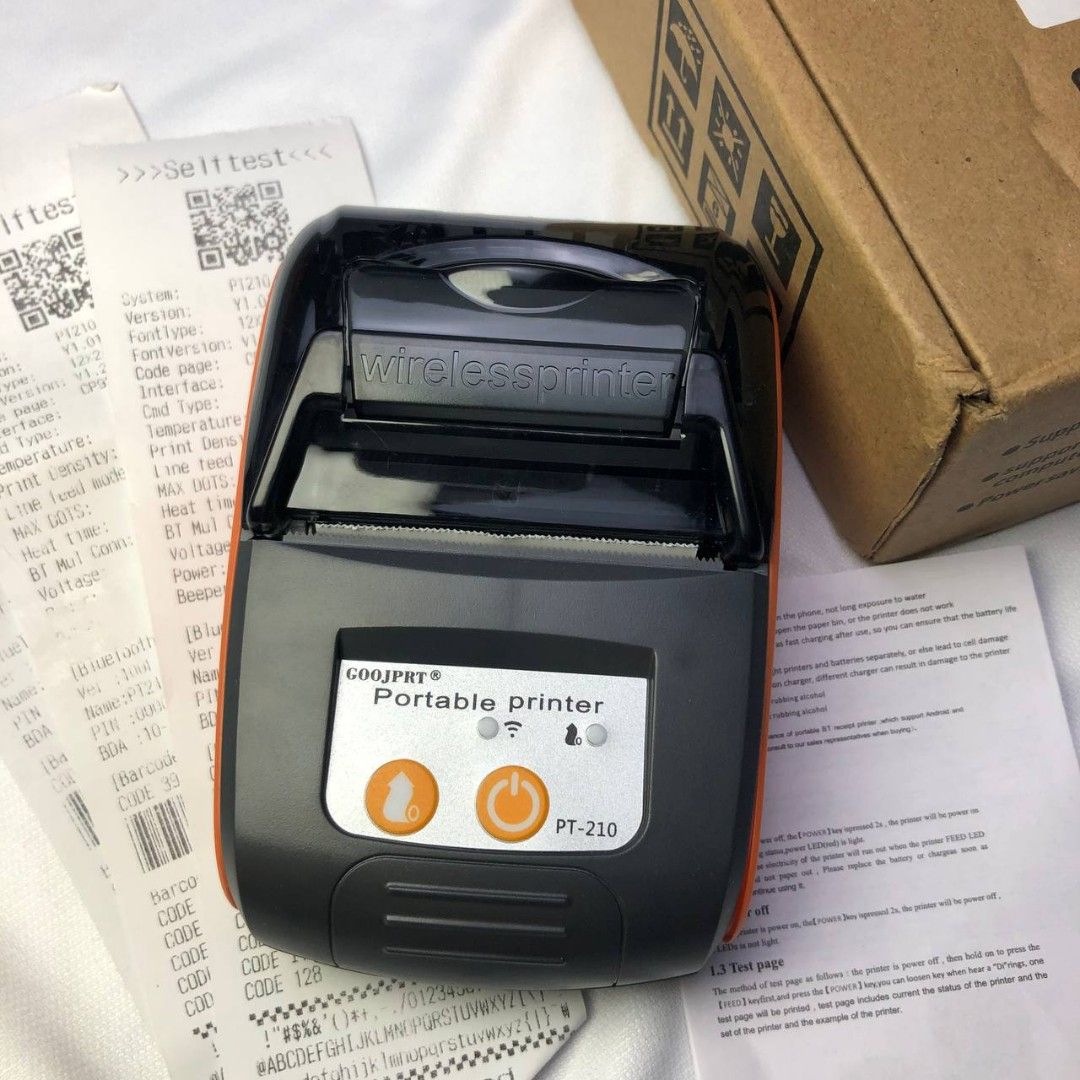 GOOJPRT PT-210 Portable Thermal Printer (Bluetooth) (Category: Printers, Scanners & Copiers) located in Cavite. Submitted by ace.hanro (Listing ID 1468041904, Image 3). Description: GOOJPRT PT-210 Portable Thermal Printer (Bluetooth) Price: ₱899 Condition: Brand New Wireless Bluetooth receipt printer (No ink needed!) Compact & easy to carry Perfect for online sellers, small business, & POS Tested & 100% working 📦 Includes: Printer, original box,