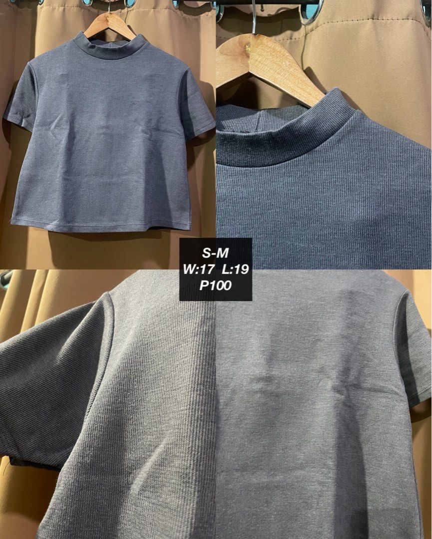 Gray Ribbed Mock Neck Crop Top S-M (Category: Blouses) located in Quezon City. Submitted by smileclothingline (Listing ID 1467853569, Image 1). Description: 🚚Courier: J&T/Lalamove/Gogoexpress 📍Shipping fee depends on your location 💸Mode of Payment: BPI/Gcash/Paymaya ‼️Payment first, only then will ship the item.