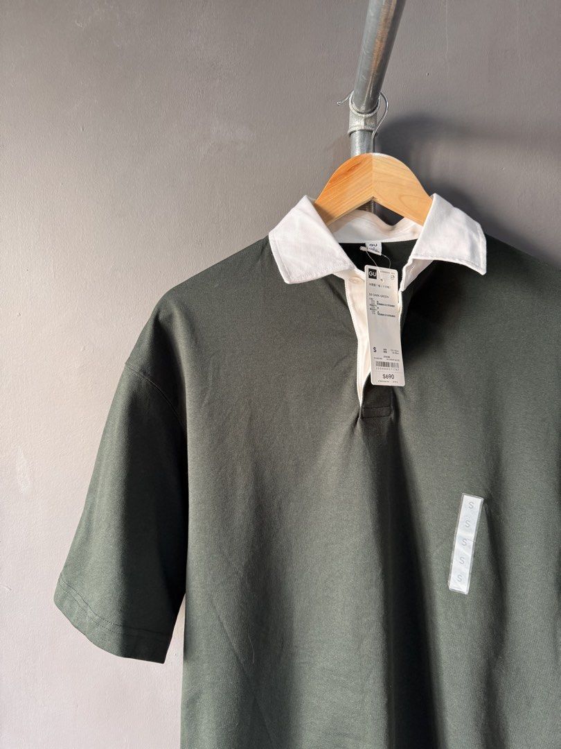 GU - Dark green Layer Polo Shirt (Category: Activewear) located in Cabuyao City. Submitted by _streetflavor (Listing ID 1467973096, Image 3). Description: GU - Dark green Layer Polo Shirt As new Size: small fits medium Boxi Length: 26 Width: 21 -650 pesos Dm.