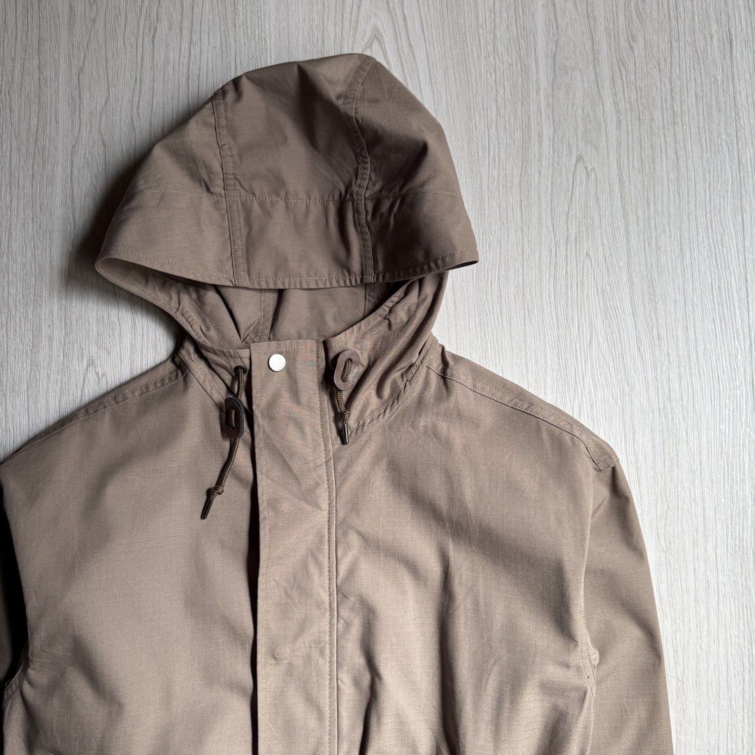 GU Khaki Ripstop Parka Jacket (Category: Coats, Jackets and Outerwear) located in Zamboanga. Submitted by rustic.rev (Listing ID 1467968095, Image 2). Description: GU Khaki Ripstop Parka Jacket Like new condition Tagged: S Actual Measurements: Pit to pit: 21.5” Length: 25” Shoulders: 21” Sleeves length: 21.5”.