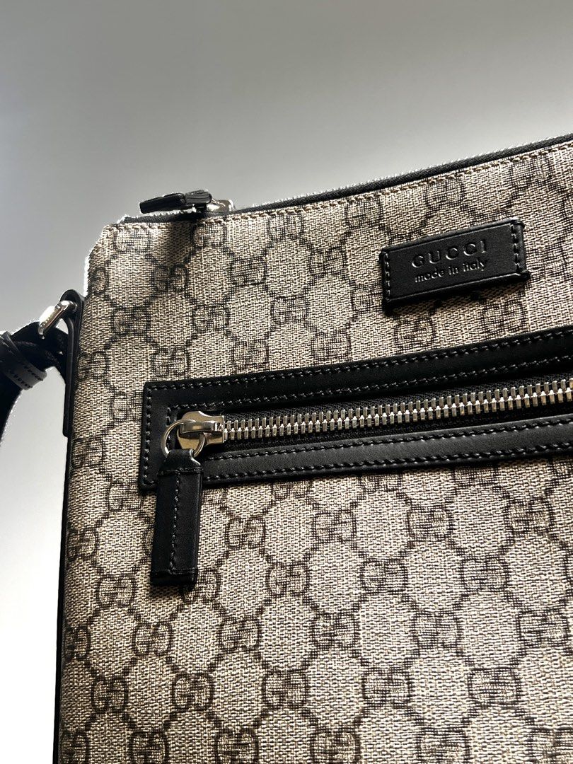 Gucci Crossbody Sling Bag (Category: Sling Bags) located in Manila. Submitted by lemsdolori16713 (Listing ID 1468053741, Image 3). Description: Gucci Messenger Crossbody Bag | Zip Closure Adjustable Strap | Monogram | Leather | Gold Tone Dimensions 8.2”W x 9.2”H x 1.8”D complete with serial, hangtag and dustbag 60,000 (slightly negotiable).